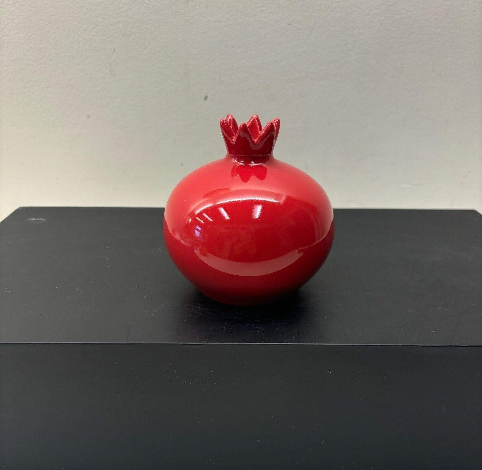 Glossy Red Pomegranate Decor