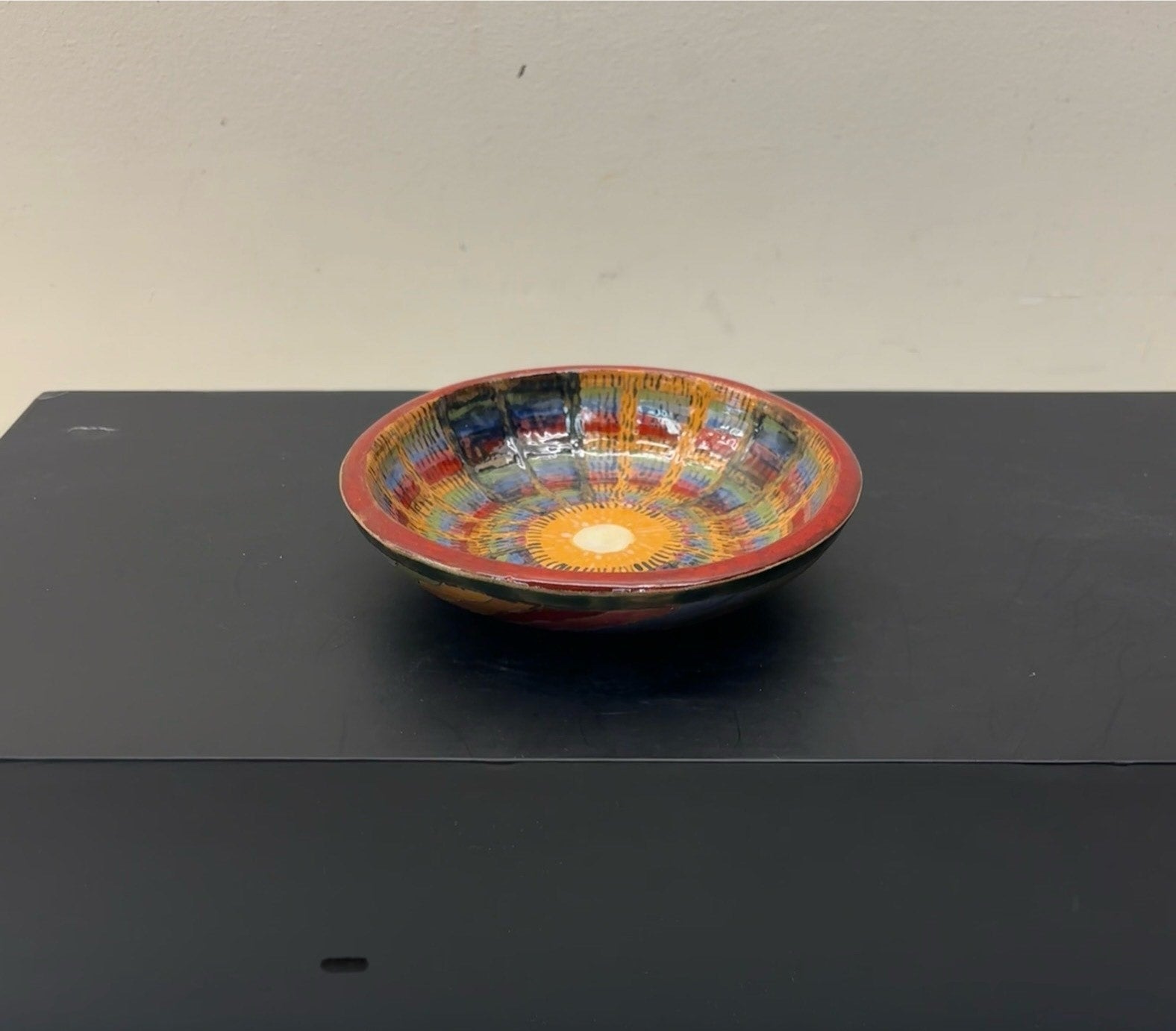 Hand-Painted Color Burst Dish